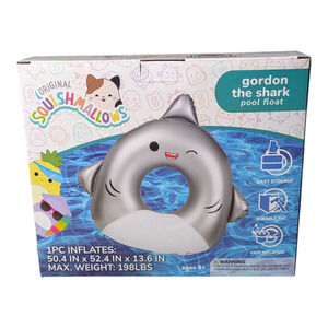 Squishmallow - Swimming Tube - Gordon the Shark - Summer Fun - New in Box